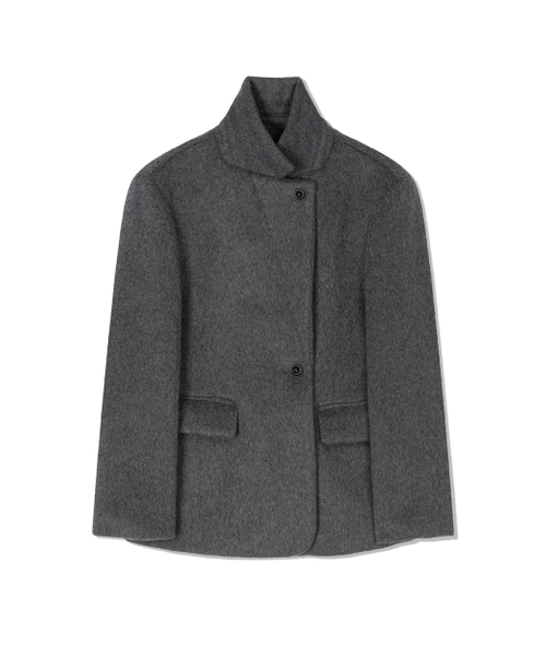 Yuje(ユジェ)の「WOOL DOUBLE COAT (2color)(チェスターコート・レディース・チャコールグレー/Beige・FREE)」の20枚目の写真