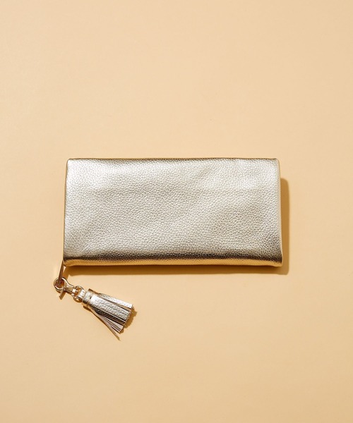 Beau're(ヴュレ)の「BARNYARDSTORM / Beau're(ヴュレ)別注 / タッセル付きレザーウォレット【WEB限定】(財布・レディース・シルバー/グレイッシュベージュ/グリーン/ゴールド/イエロー・FREE)」の5枚目の写真