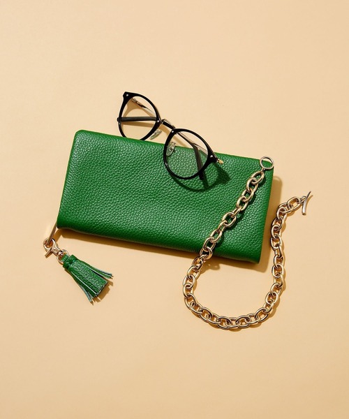 Beau're(ヴュレ)の「BARNYARDSTORM / Beau're(ヴュレ)別注 / タッセル付きレザーウォレット【WEB限定】(財布・レディース・シルバー/グレイッシュベージュ/グリーン/ゴールド/イエロー・FREE)」の7枚目の写真