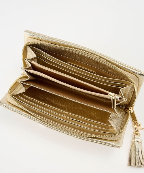 Beau're(ヴュレ)の「BARNYARDSTORM / Beau're(ヴュレ)別注 / タッセル付きレザーウォレット【WEB限定】(財布・レディース・シルバー/グレイッシュベージュ/グリーン/ゴールド/イエロー・FREE)」の16枚目の写真