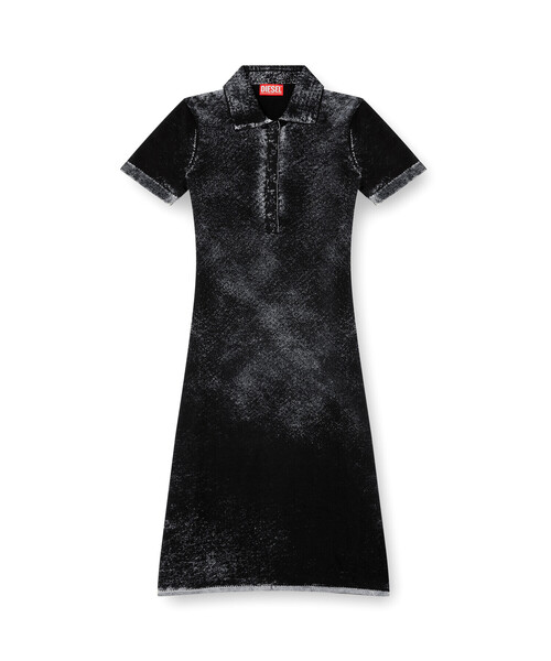 DIESEL(ディーゼル)の「ウィメンズ ニットポロドレス M-LOURENS(ワンピース・レディース・ブラック/ブラウン・SMALL/LARGE/X-SMALL/MEDIUM/X-LARGE)」の6枚目の写真