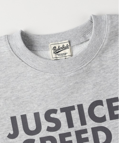 Right-on(ライトオン)の「【Refurbish】キッズ プリントスウェット プルオーバー (ルーズシルエット / 耐久性 / カジュアルコーデ)(スウェット・キッズ・ブルー/オフホワイト/グレー/ブラック/グリーン/オレンジ・110/120/130/140/150/160)」の10枚目の写真