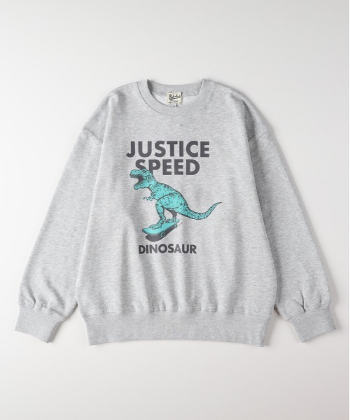 Right-on(ライトオン)の「【Refurbish】キッズ プリントスウェット プルオーバー (ルーズシルエット / 耐久性 / カジュアルコーデ)(スウェット・キッズ・ブルー/オフホワイト/グレー/ブラック/グリーン/オレンジ・110/120/130/140/150/160)」の7枚目の写真