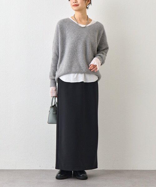 RIVE DROITE(リヴドロワ)の「予約【レイヤードに最適】チュールキリカエカットソー(Tシャツ/カットソー・レディース・オフホワイト/ブラック・FREE)」の3枚目の写真