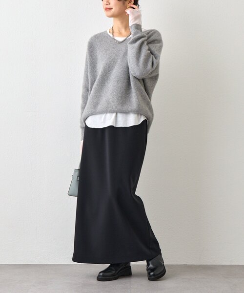 RIVE DROITE(リヴドロワ)の「予約【レイヤードに最適】チュールキリカエカットソー(Tシャツ/カットソー・レディース・オフホワイト/ブラック・FREE)」の4枚目の写真