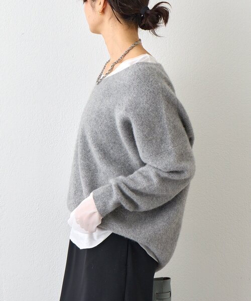 RIVE DROITE(リヴドロワ)の「予約【レイヤードに最適】チュールキリカエカットソー(Tシャツ/カットソー・レディース・オフホワイト/ブラック・FREE)」の8枚目の写真