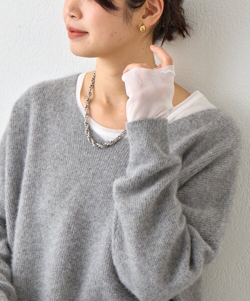 RIVE DROITE(リヴドロワ)の「予約【レイヤードに最適】チュールキリカエカットソー(Tシャツ/カットソー・レディース・オフホワイト/ブラック・FREE)」の11枚目の写真