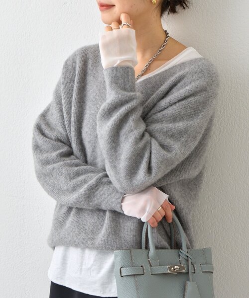 RIVE DROITE(リヴドロワ)の「予約【レイヤードに最適】チュールキリカエカットソー(Tシャツ/カットソー・レディース・オフホワイト/ブラック・FREE)」の12枚目の写真