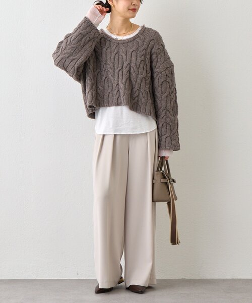 RIVE DROITE(リヴドロワ)の「予約【レイヤードに最適】チュールキリカエカットソー(Tシャツ/カットソー・レディース・オフホワイト/ブラック・FREE)」の13枚目の写真