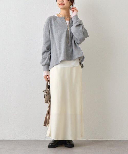 RIVE DROITE(リヴドロワ)の「予約【レイヤードに最適】チュールキリカエカットソー(Tシャツ/カットソー・レディース・オフホワイト/ブラック・FREE)」の14枚目の写真