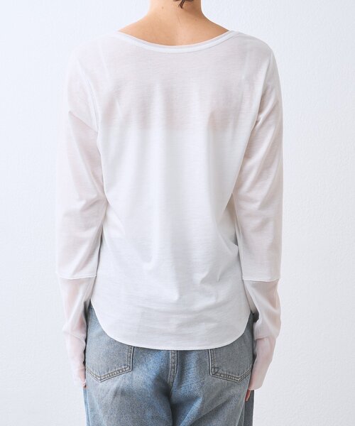 RIVE DROITE(リヴドロワ)の「予約【レイヤードに最適】チュールキリカエカットソー(Tシャツ/カットソー・レディース・オフホワイト/ブラック・FREE)」の17枚目の写真