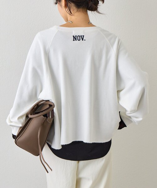 RIVE DROITE（リヴドロワ）の「チュールキリカエカットソー（Tシャツ/カットソー・レディース・オフホワイト/ブラック・FREE）」の4枚目の写真