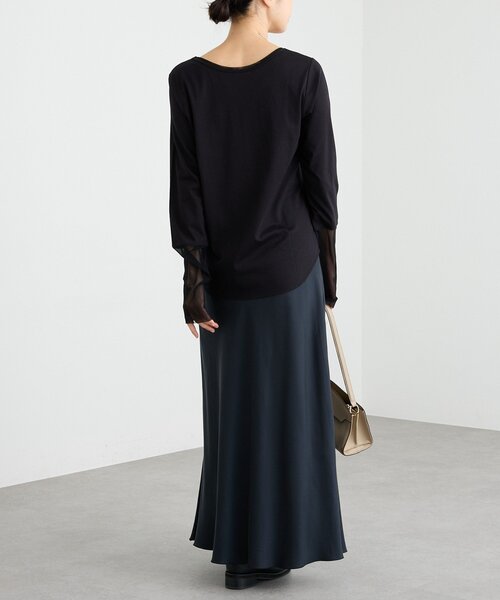 RIVE DROITE（リヴドロワ）の「チュールキリカエカットソー（Tシャツ/カットソー・レディース・オフホワイト/ブラック・FREE）」の10枚目の写真