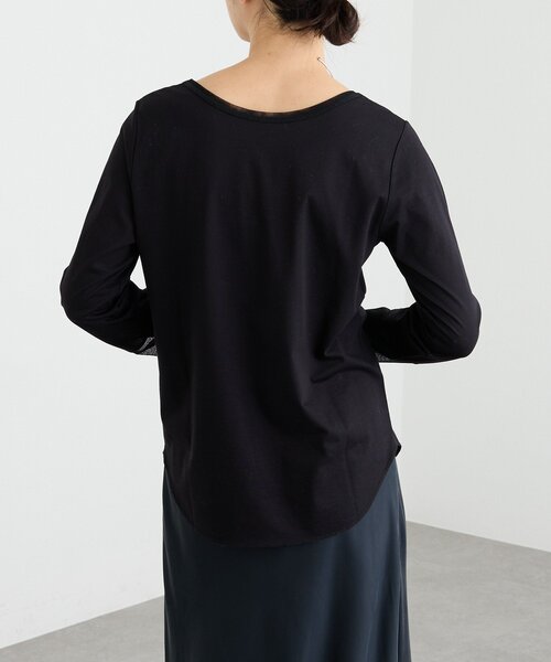 RIVE DROITE（リヴドロワ）の「チュールキリカエカットソー（Tシャツ/カットソー・レディース・オフホワイト/ブラック・FREE）」の14枚目の写真