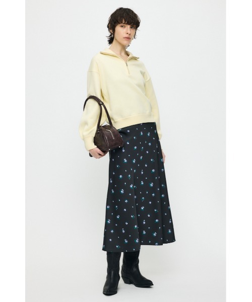 MOUSSY（マウジー）の「SWEAT LIKE HALF ZIP ニット（ニット/セーター・レディース・杢グレー/ライトイエロー/ネイビー・FREE）」の5枚目の写真
