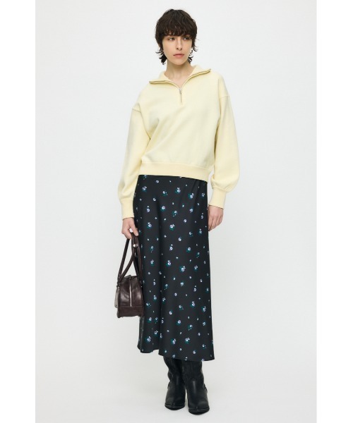 MOUSSY（マウジー）の「SWEAT LIKE HALF ZIP ニット（ニット/セーター・レディース・杢グレー/ライトイエロー/ネイビー・FREE）」の6枚目の写真