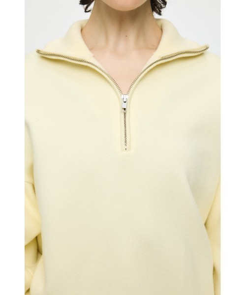 MOUSSY（マウジー）の「SWEAT LIKE HALF ZIP ニット（ニット/セーター・レディース・杢グレー/ライトイエロー/ネイビー・FREE）」の11枚目の写真
