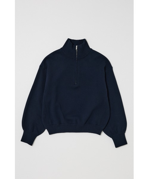 MOUSSY（マウジー）の「SWEAT LIKE HALF ZIP ニット（ニット/セーター・レディース・杢グレー/ライトイエロー/ネイビー・FREE）」の16枚目の写真