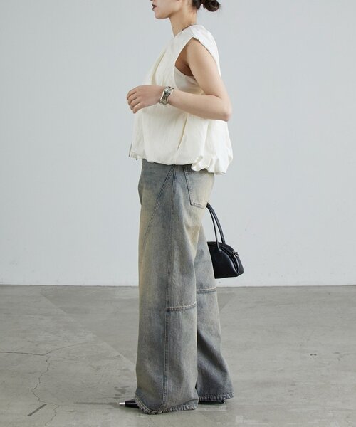 Lui's（ルイス）の「ダブルジップバルーンジレ（ベスト・レディース・アイボリー/ブラック・FREE）」の22枚目の写真