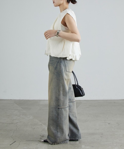 Lui's（ルイス）の「ダブルジップバルーンジレ（ベスト・レディース・アイボリー/ブラック・FREE）」の7枚目の写真