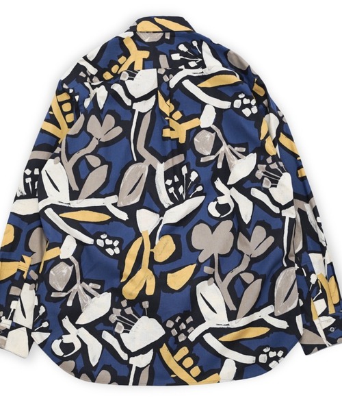 my beautiful landlet(マイビューティフルランドレット)の「【my beautiful landlet】FLORAL PIGMENT PRINT OVERSIZE SHIRT(シャツ/ブラウス・メンズ・ブルー/マスタード/ピンク/グリーン/ベージュ・1/0)」の19枚目の写真