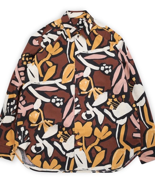 my beautiful landlet(マイビューティフルランドレット)の「【my beautiful landlet】FLORAL PIGMENT PRINT OVERSIZE SHIRT(シャツ/ブラウス・メンズ・ブルー/マスタード/ピンク/グリーン/ベージュ・1/0)」の17枚目の写真