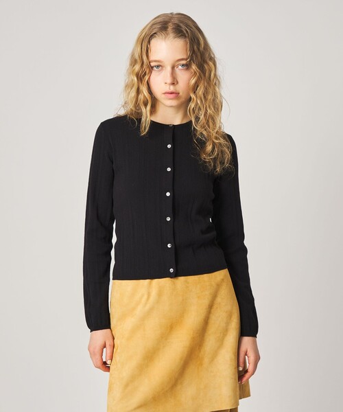 Steven Alan(スティーブンアラン)の「<Steven Alan>アイレット カーディガン(カーディガン/ボレロ・レディース・ブラック/ライトブルー/オフホワイト・FREE)」の1枚目の写真