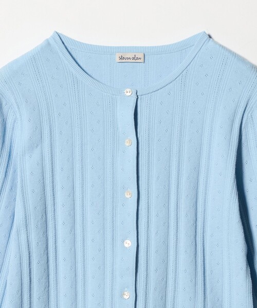 Steven Alan(スティーブンアラン)の「<Steven Alan>アイレット カーディガン(カーディガン/ボレロ・レディース・ブラック/ライトブルー/オフホワイト・FREE)」の13枚目の写真