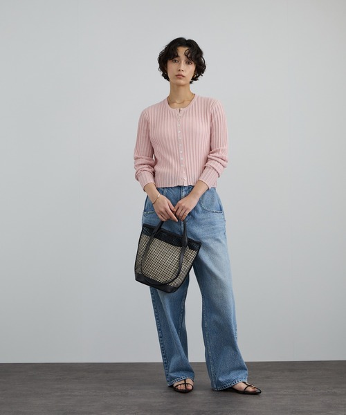 SALON adam et rope'（サロン アダム エ ロペ）の「【W S（ドゥーブル）】ダブルハンドルメッシュトート（トートバッグ・レディース・キャメル/ブラック・FREE）」の8枚目の写真