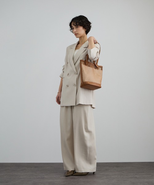 SALON adam et rope'（サロン アダム エ ロペ）の「【W S（ドゥーブル）】ダブルハンドルメッシュトート（トートバッグ・レディース・キャメル/ブラック・FREE）」の9枚目の写真