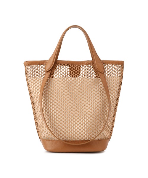 SALON adam et rope'（サロン アダム エ ロペ）の「【W S（ドゥーブル）】ダブルハンドルメッシュトート（トートバッグ・レディース・キャメル/ブラック・FREE）」の16枚目の写真