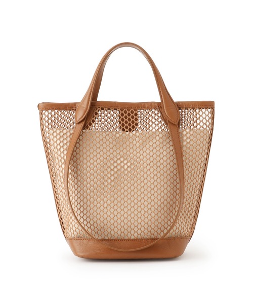 SALON adam et rope'（サロン アダム エ ロペ）の「【W S（ドゥーブル）】ダブルハンドルメッシュトート（トートバッグ・レディース・キャメル/ブラック・FREE）」の18枚目の写真