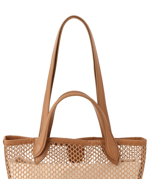 SALON adam et rope'（サロン アダム エ ロペ）の「【W S（ドゥーブル）】ダブルハンドルメッシュトート（トートバッグ・レディース・キャメル/ブラック・FREE）」の20枚目の写真
