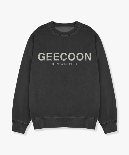 ピグメントダイシグネチャーロゴスウェットシャツ GEE257-106 チャコール