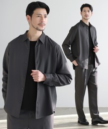 SPU（スプ）の「【防シワ・抗ピリング・接触冷感・ストレッチ・ウォッシャブル】 高機能フクレ二重織レギュラーカラーシャツ&ロングパンツ2点セットアップ（セットアップ）」