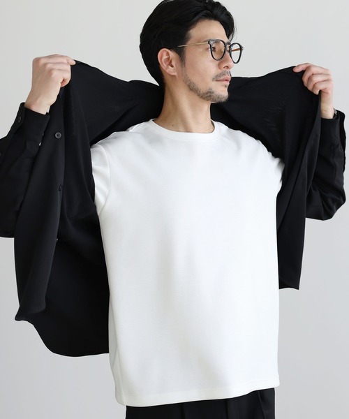 SPU(スプ)の「【防シワ・抗ピリング・接触冷感・ストレッチ・ウォッシャブル】 高機能フクレ二重織レギュラーカラーシャツ&ロングパンツ2点セットアップ(セットアップ・メンズ・ブラック/チャコール/ネイビー・L/XL/S/M)」の12枚目の写真