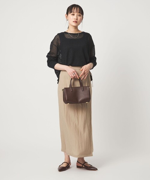 green label relaxing（グリーンレーベルリラクシング）の「フレンチリネン メッシュ プルオーバー ニット（ニット/セーター・レディース・ナチュラル/ブラック/ピンク・FREE）」の17枚目の写真