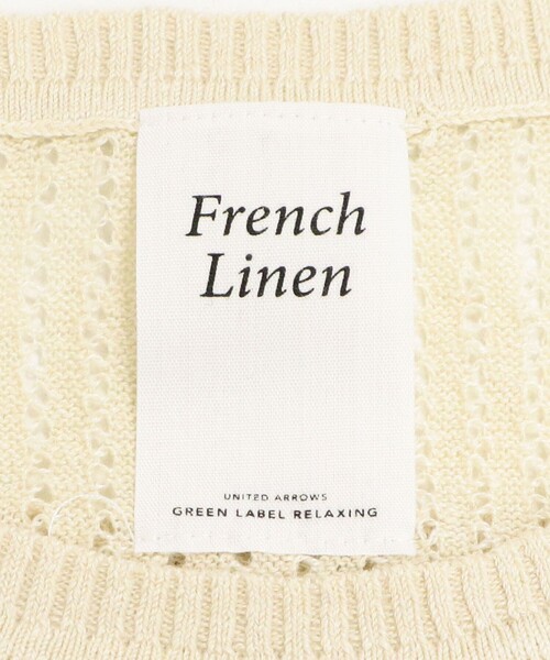 green label relaxing（グリーンレーベルリラクシング）の「フレンチリネン メッシュ プルオーバー ニット（ニット/セーター・レディース・ナチュラル/ブラック/ピンク・FREE）」の10枚目の写真