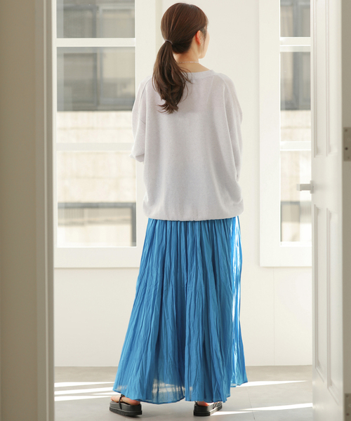 JOURNAL STANDARD relume（ジャーナルスタンダード　レリューム）の「リネンミックスシアーVネックカーディガン（カーディガン/ボレロ・レディース・ブラック系その他/ライトグレー/レッド・FREE）」の11枚目の写真