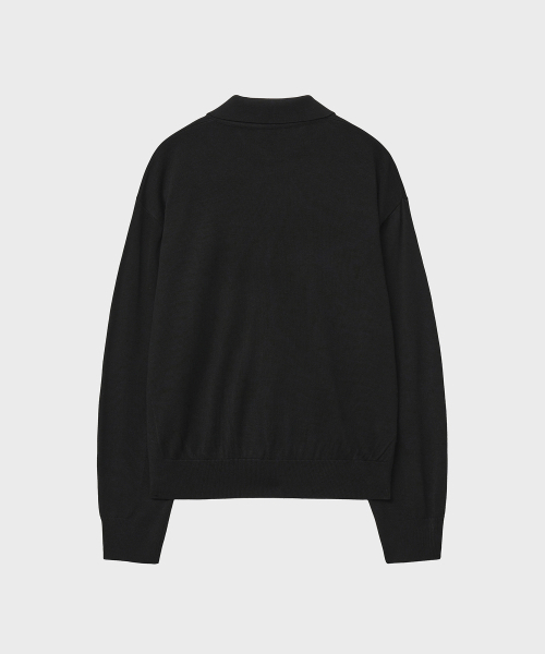 NOIRER（ノイア）の「エッセンシャルルーズフィットニットシャツ（ブラック）（カーディガン/ボレロ・メンズ・その他・50/52/48）」の3枚目の写真