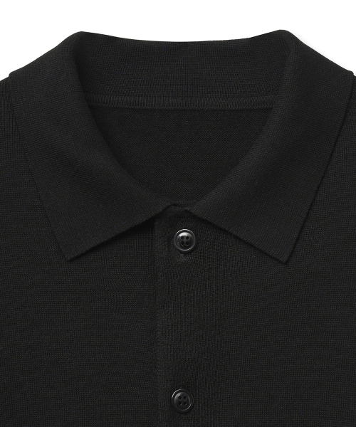 NOIRER（ノイア）の「エッセンシャルルーズフィットニットシャツ（ブラック）（カーディガン/ボレロ・メンズ・その他・50/52/48）」の4枚目の写真