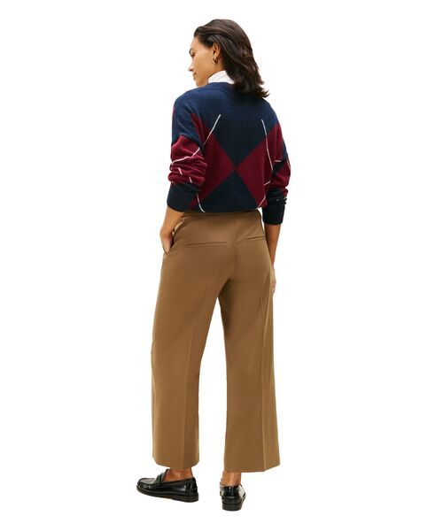 TOMMY HILFIGER(トミーヒルフィガー)の「タイムレスウールワイドレッグパンツ(チノパンツ・レディース・ブラウン系その他7・34inch/32inch/36inch)」の3枚目の写真