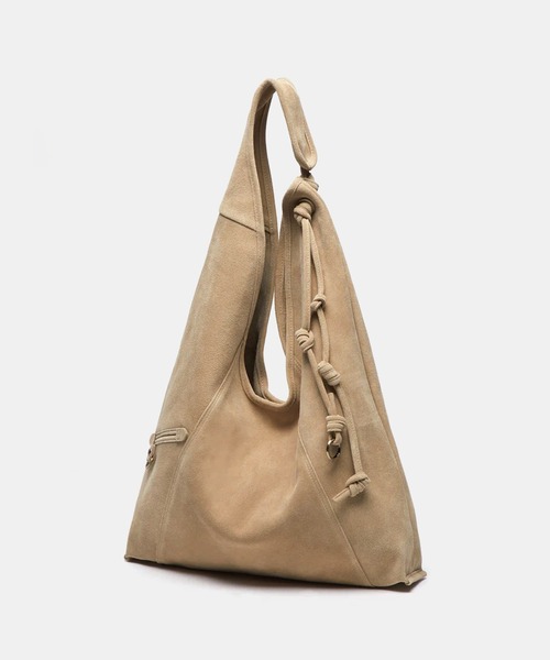 Archivepke（アーカイブエプク）の「Archivepke/アーカイブエプク Knotted layer bag スエード シープスキン ショッパーバッグ ショルダーバッグ 2026年春夏（ショルダーバッグ・レディース・ブラウン/ライトブラウン/クリーム・FREE）」の3枚目の写真