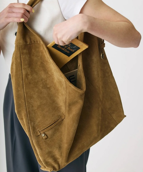 Archivepke（アーカイブエプク）の「Archivepke/アーカイブエプク Knotted layer bag スエード シープスキン ショッパーバッグ ショルダーバッグ 2026年春夏（ショルダーバッグ・レディース・ブラウン/ライトブラウン/クリーム・FREE）」の11枚目の写真