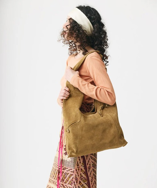 Archivepke（アーカイブエプク）の「Archivepke/アーカイブエプク Knotted layer bag スエード シープスキン ショッパーバッグ ショルダーバッグ 2026年春夏（ショルダーバッグ・レディース・ブラウン/ライトブラウン/クリーム・FREE）」の13枚目の写真