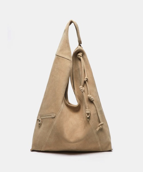Archivepke（アーカイブエプク）の「Archivepke/アーカイブエプク Knotted layer bag スエード シープスキン ショッパーバッグ ショルダーバッグ 2026年春夏（ショルダーバッグ・レディース・ブラウン/ライトブラウン/クリーム・FREE）」の9枚目の写真