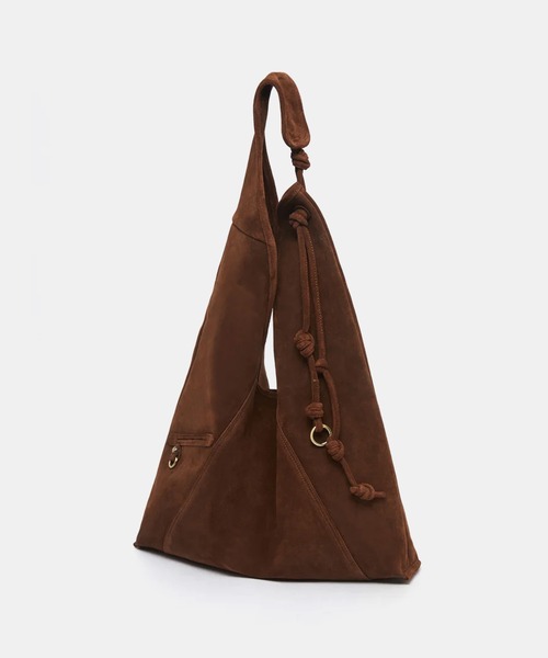 Archivepke（アーカイブエプク）の「Archivepke/アーカイブエプク Knotted layer bag スエード シープスキン ショッパーバッグ ショルダーバッグ 2026年春夏（ショルダーバッグ・レディース・ブラウン/ライトブラウン/クリーム・FREE）」の4枚目の写真