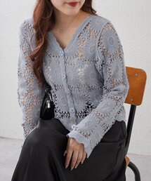 RHC ダークグレー かぎ編みカーディガン かぎ針編み」に該当するカーディガン/ボレロファッション通販 - ZOZOTOWN