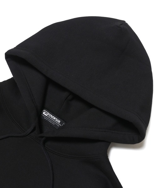 reversal.dogi.design.works(リバーサル・ドーギ・デザイン・ワークス)の「<reversal/リバーサル>Warfield BIG MARK New Zealand SWEAT HOODIE(パーカー・メンズ・ブラック・XX-LARGE/X-LARGE/LARGE/MEDIUM)」の2枚目の写真