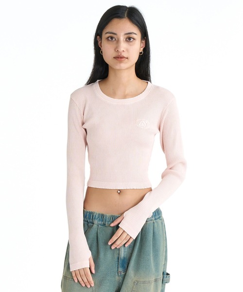 DC SHOES(ディーシーシューズ)の「DC SHOES ウィメンズ 26 WS TELECO SHORT L クロップド丈 ロンT 長袖Tシャツ【2026年春夏モデル】/ショート丈(Tシャツ/カットソー・レディース・ホワイト/ライトブルー/ブラック/ライトピンク・SMALL/MEDIUM)」の4枚目の写真